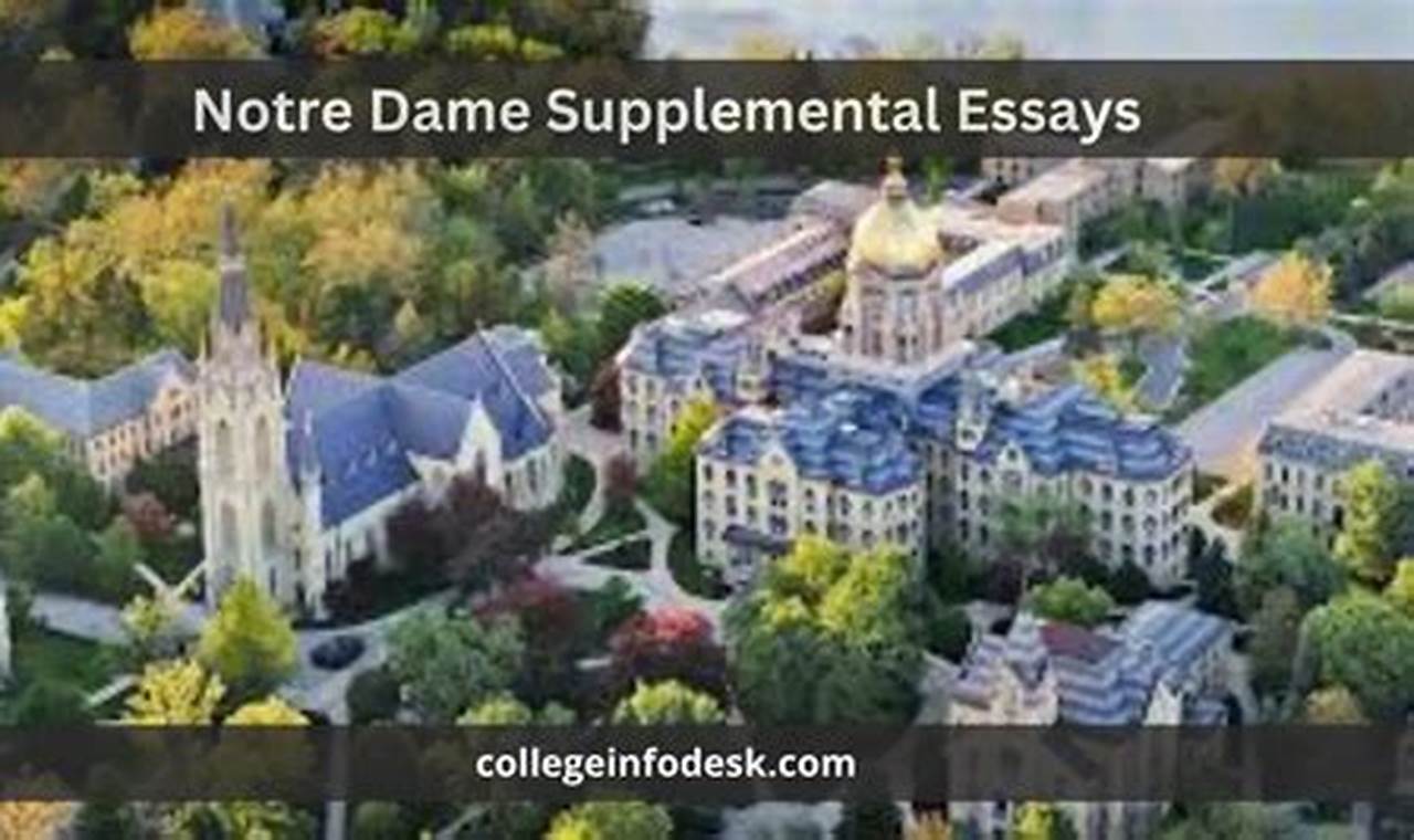 Notre Dame Supplemental Essays 2024-24