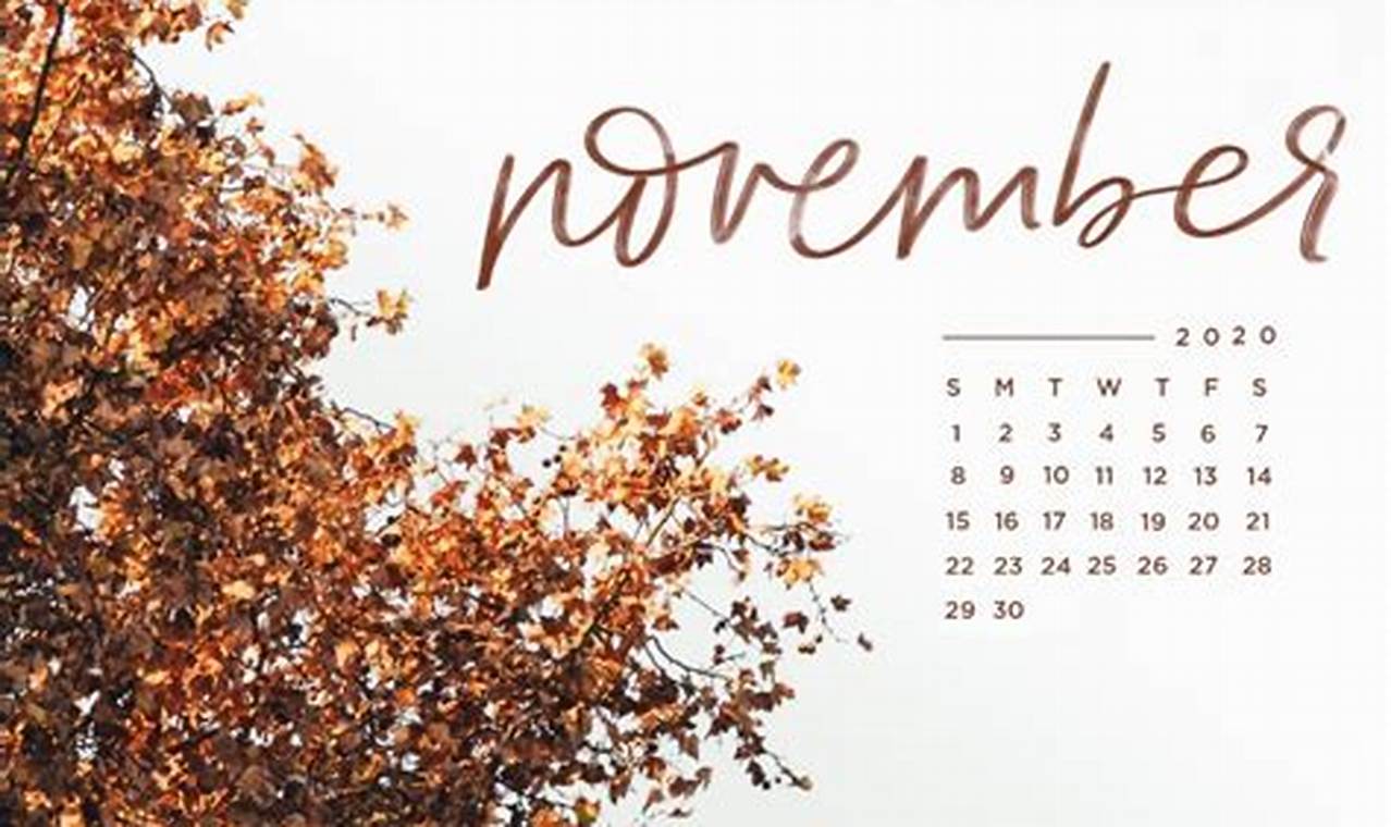 November Wallpaper Calendar 2024