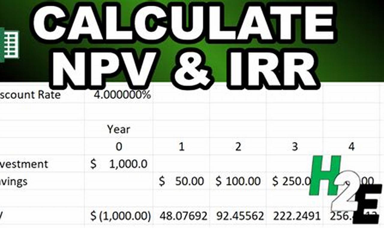 NPV IRR Excel Template