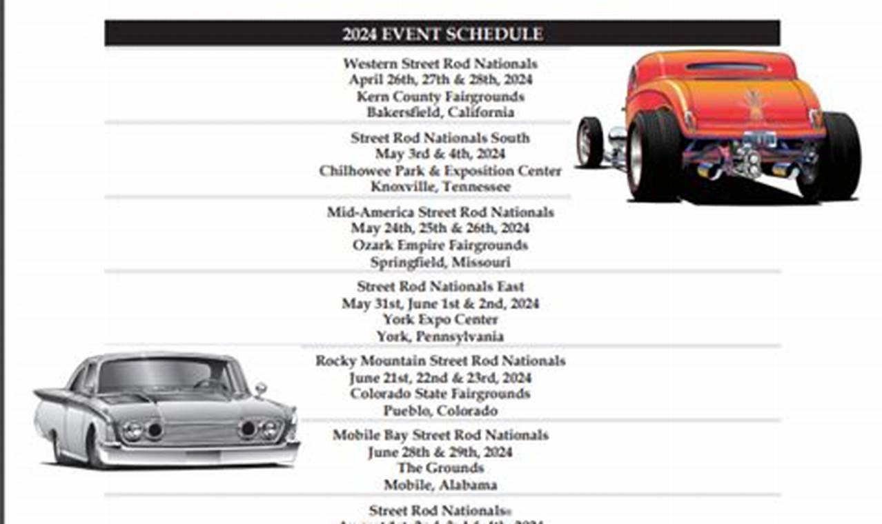 Nsra 2024 Schedule Of Events Calendar Dates