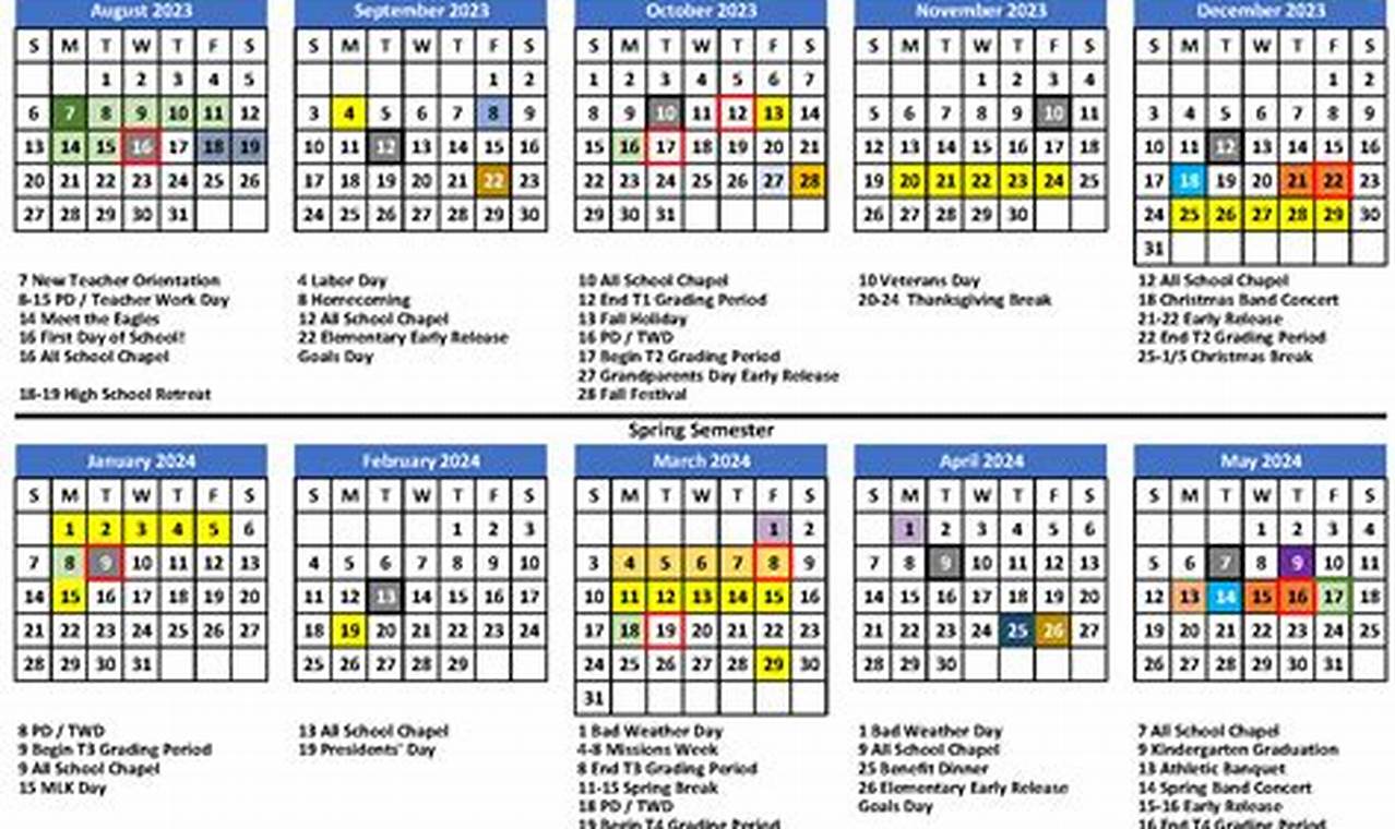 Ocala Christian Academy Calendar