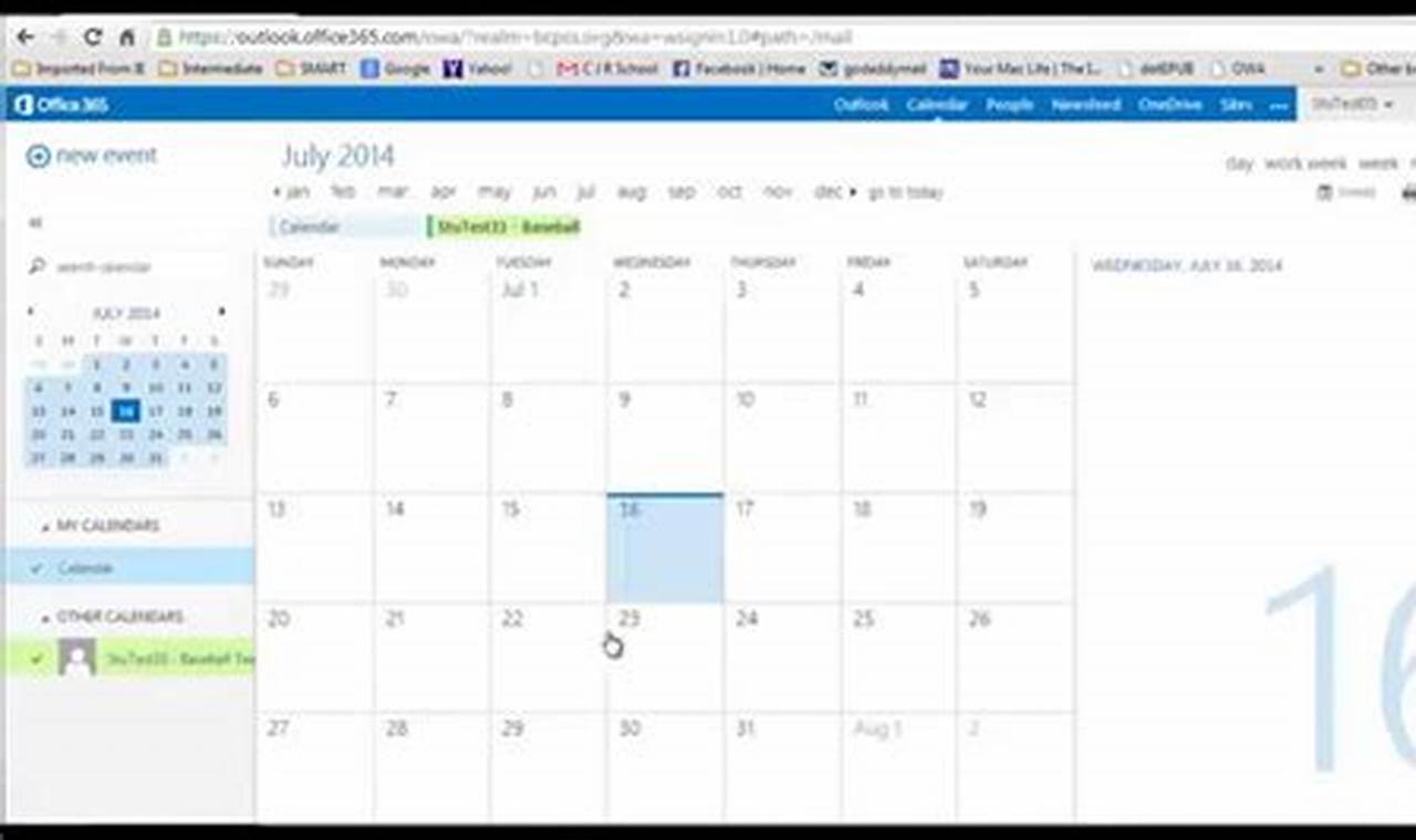 Office 365 Best Way To Create A Shared Calendar