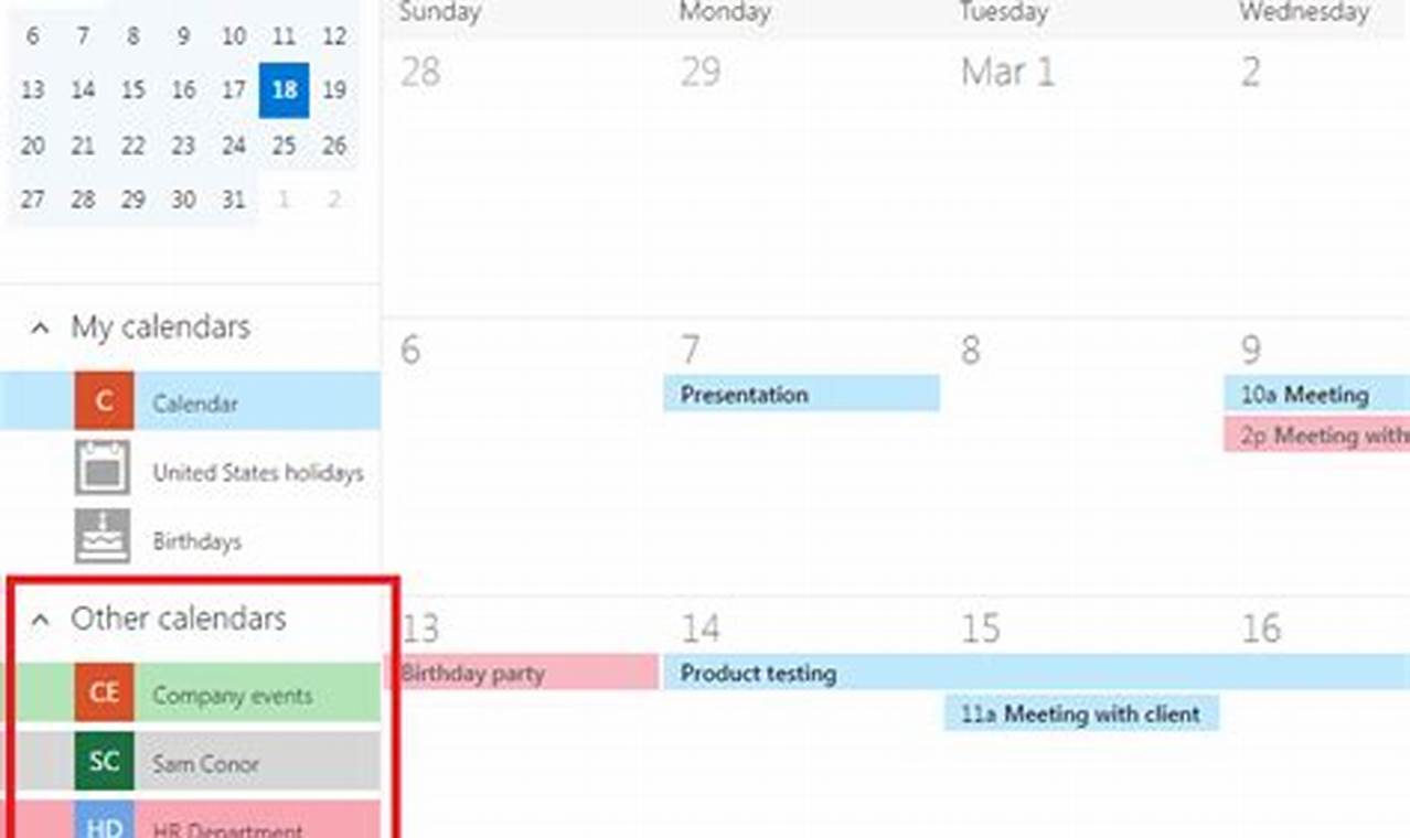 Office 365 Sharepoint Calendar Overlay