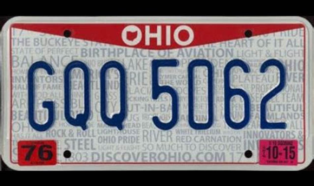 Ohio License Plate Sticker Colors 2024