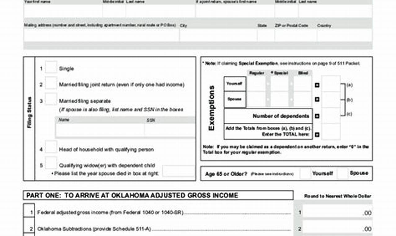 Oklahoma Tax Form 2024