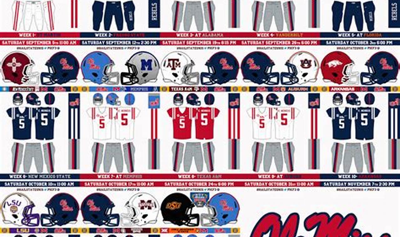 Ole Miss Football 2024 Colors