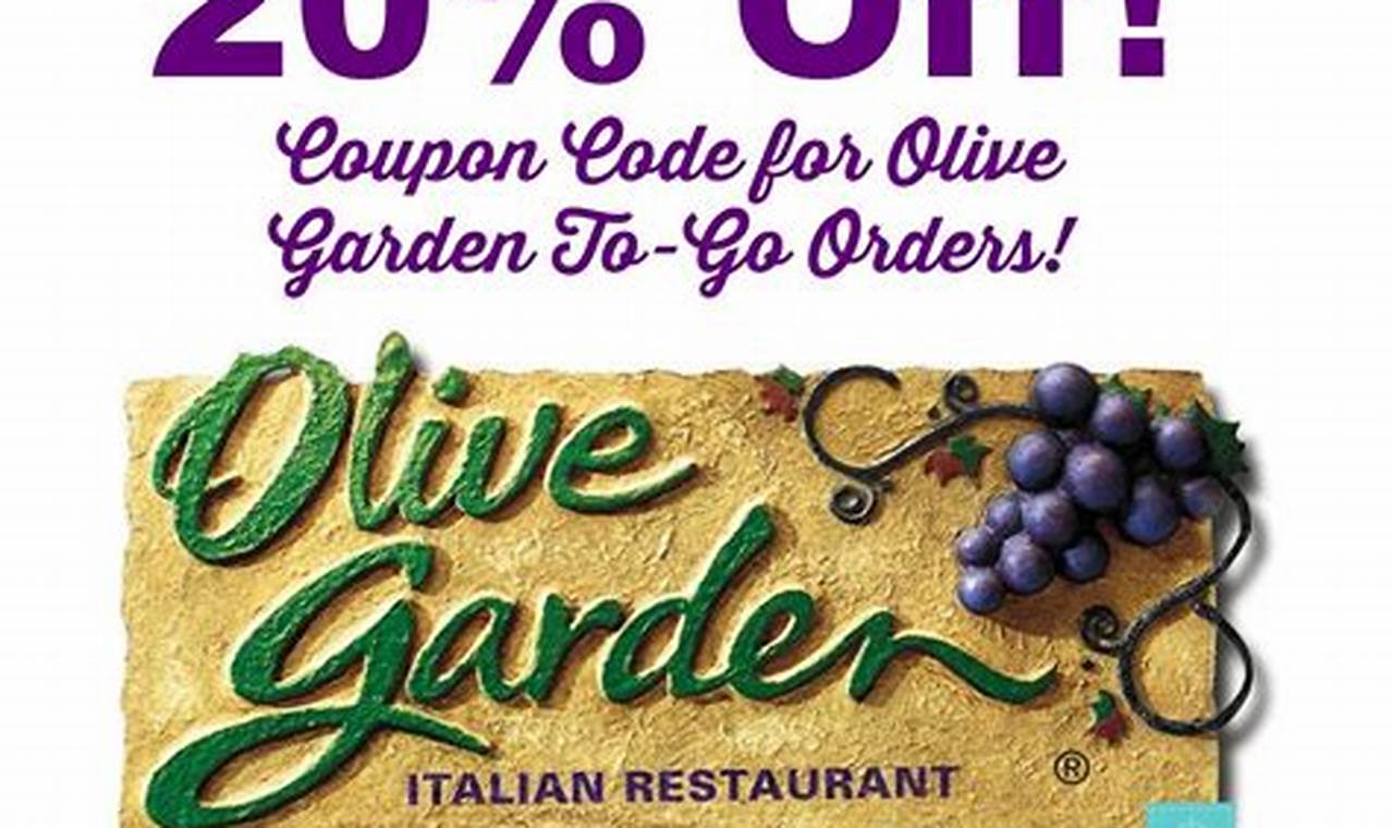 Olive Garden Coupon Code April 2024