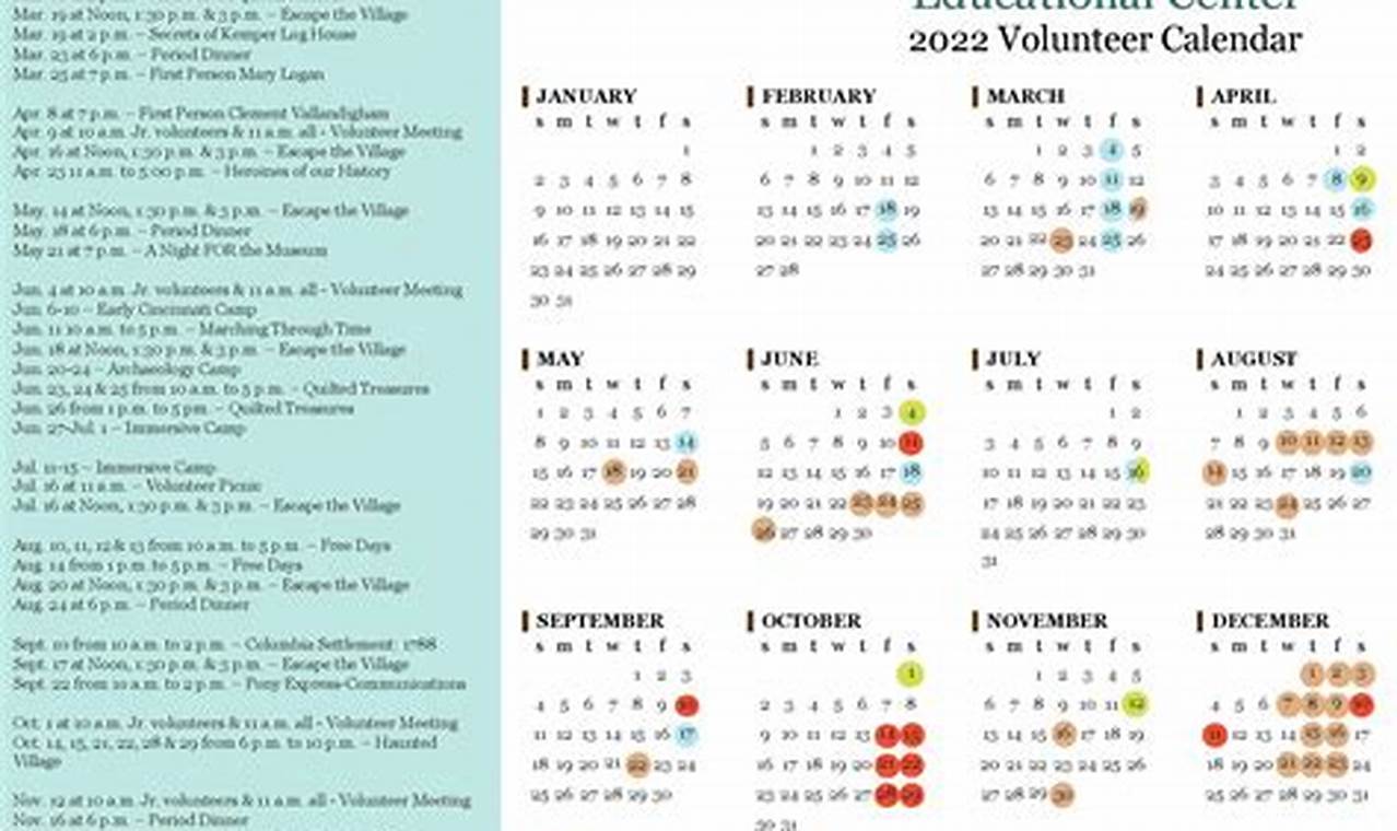 Olympia Volunteer 2024 Calendar Of Events