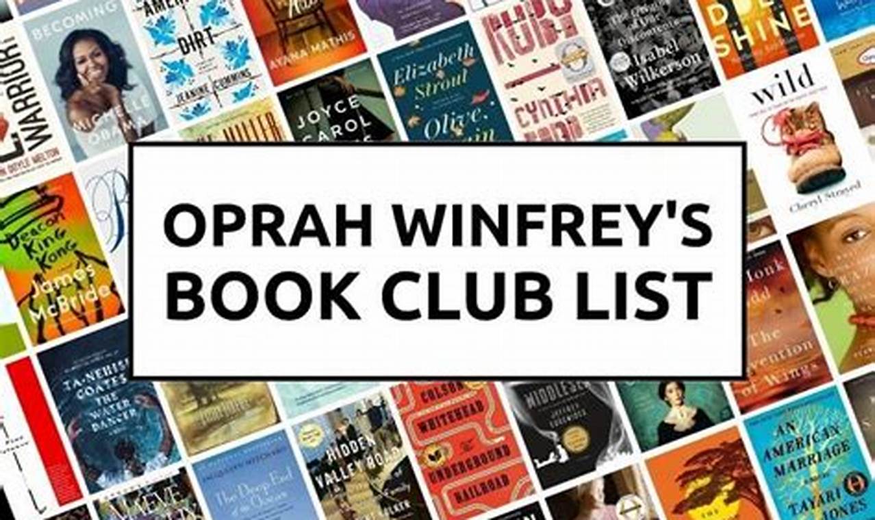Oprah Book Club 2024 List