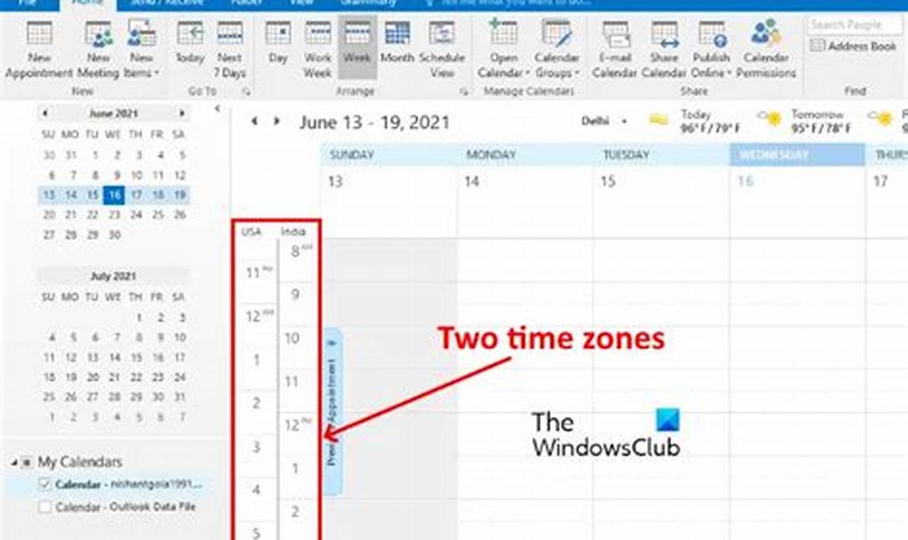 Outlook Calendar Showing 24 Hours