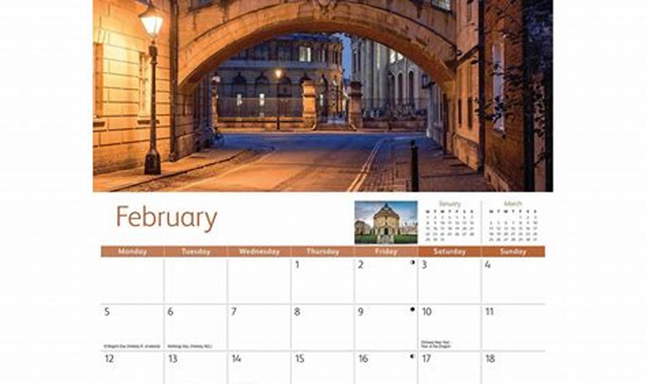 Oxford 2024 Calendar