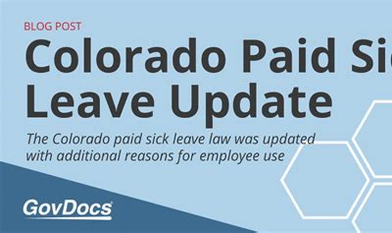 Paid Sick Leave Colorado 2024