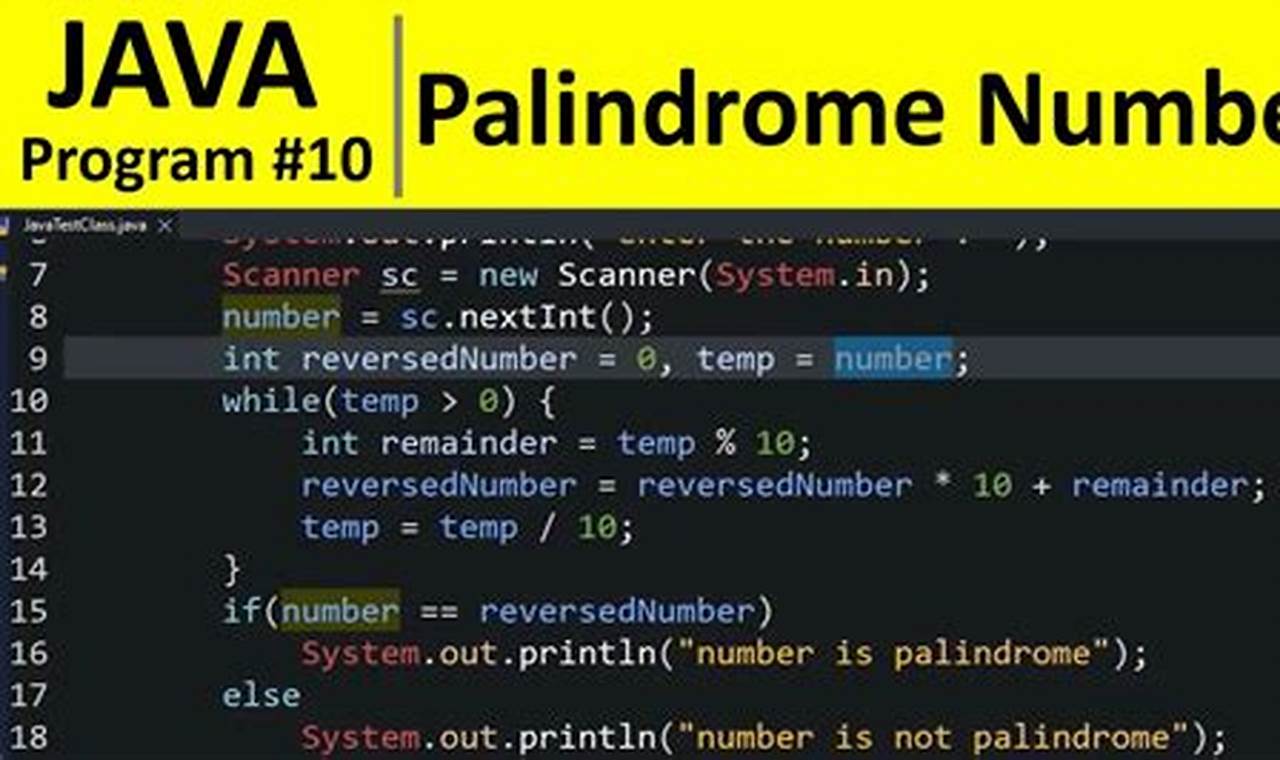 Palindrome In Java Program