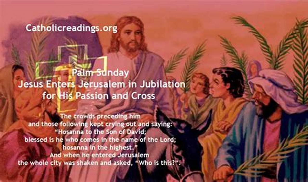 Palm Sunday Mass Readings 2024 Saturday