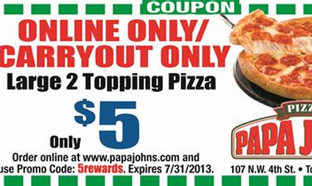 Papa John'S Pizza Promo Codes 2024