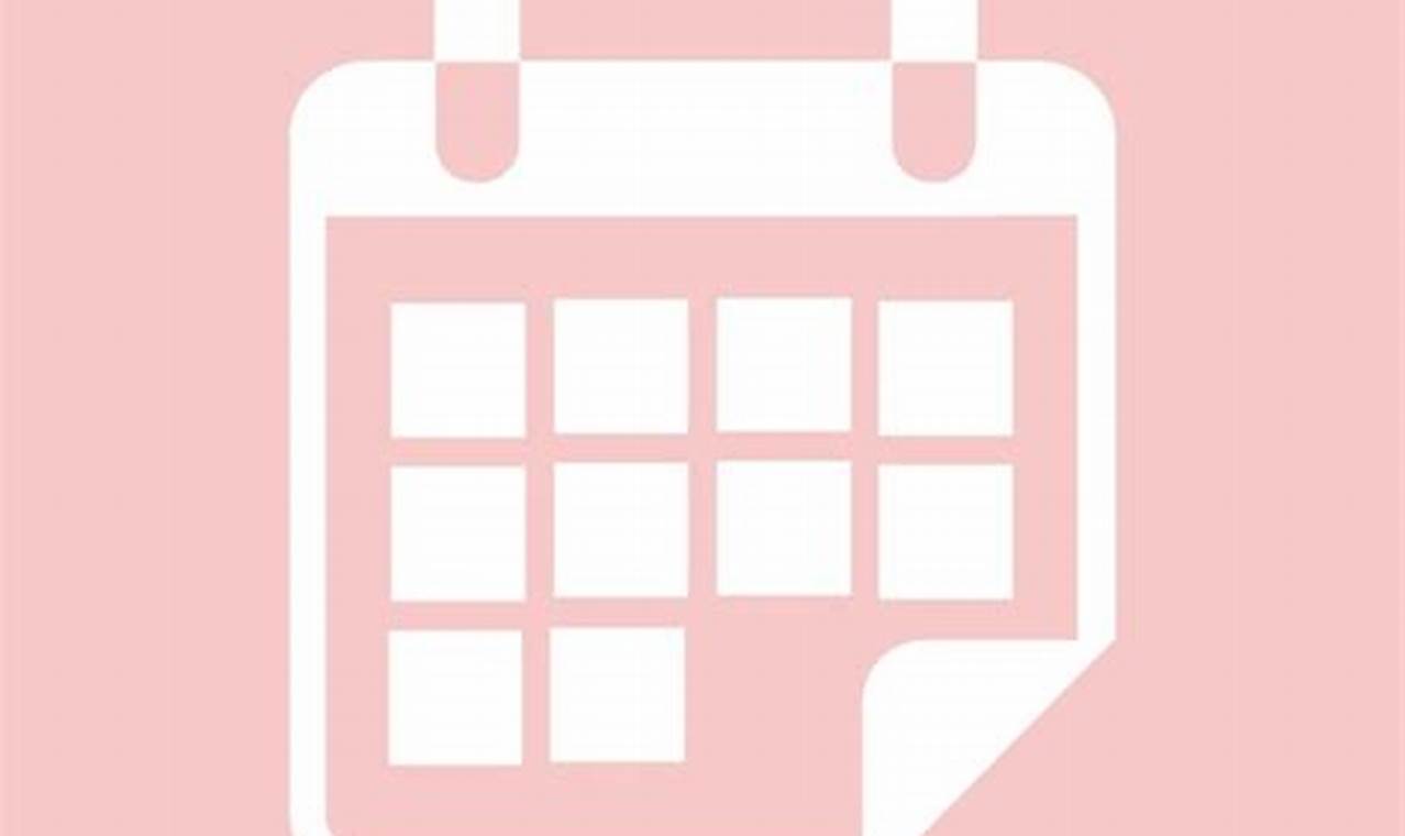 Pastel Pink Calendar Icon