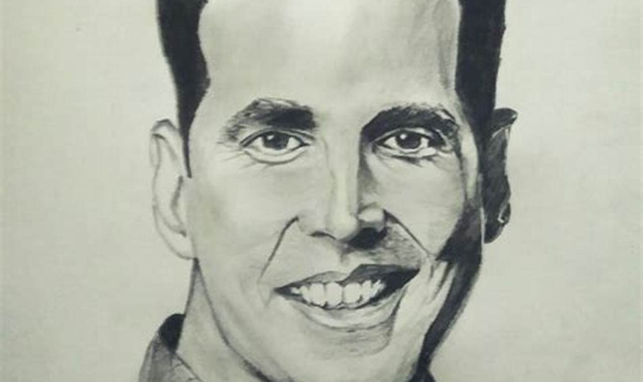 Pencil Sketch of Akshay Kumar