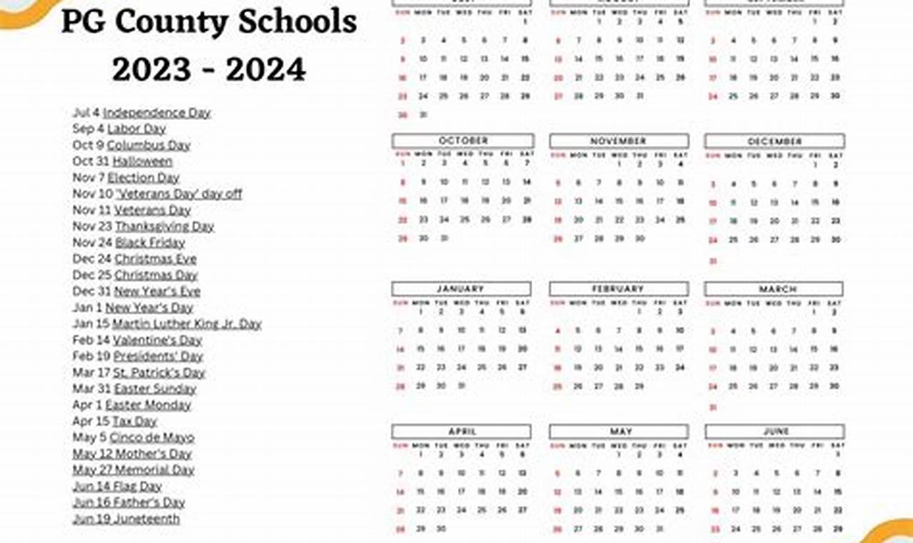 Pg County Schools Calendar 2024