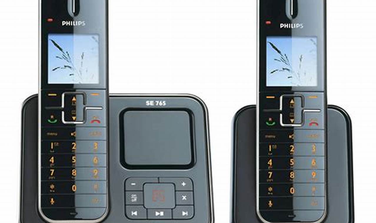 Philips Téléphone Duo Sans Fil Avec Répondeur Se7652B