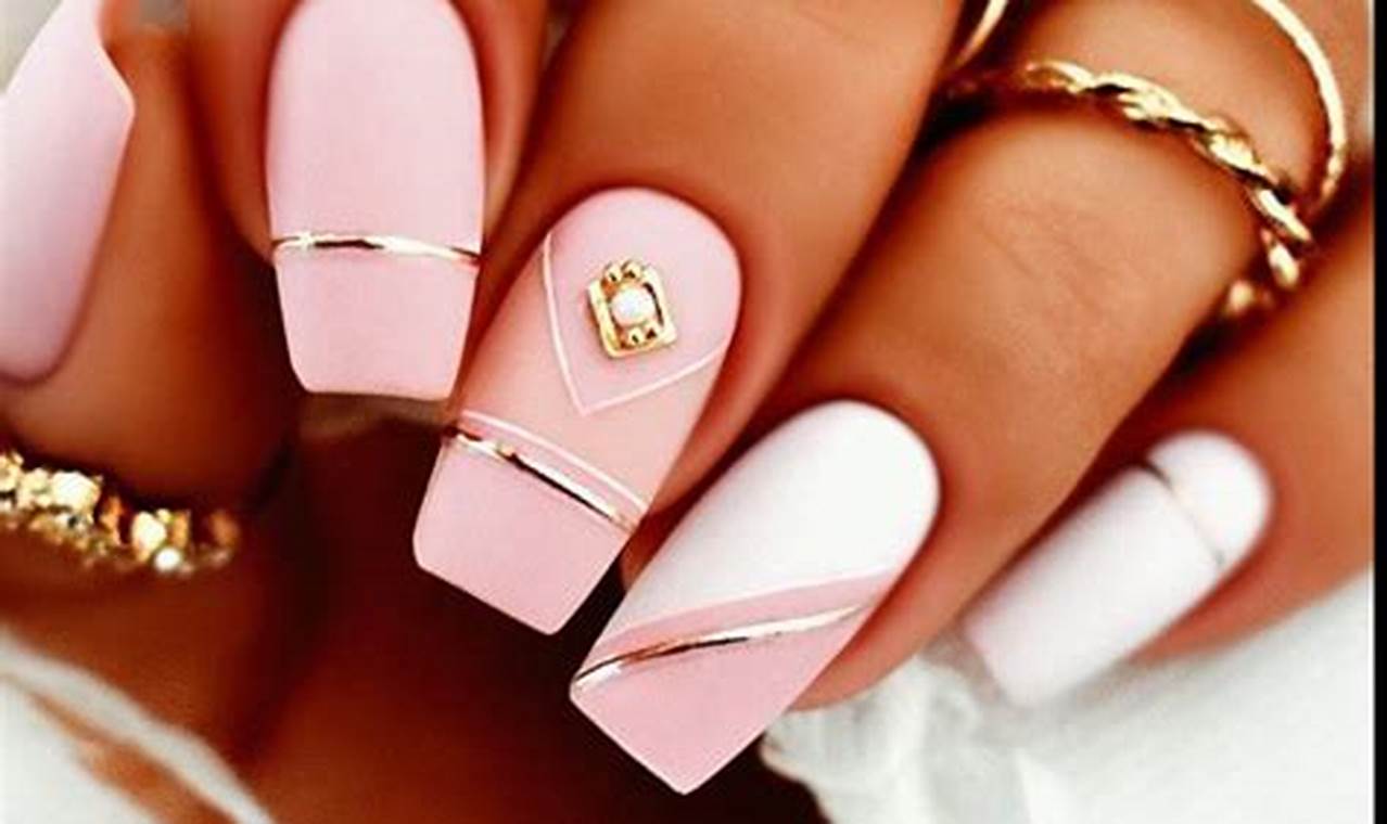 Pink And White Nails 2024