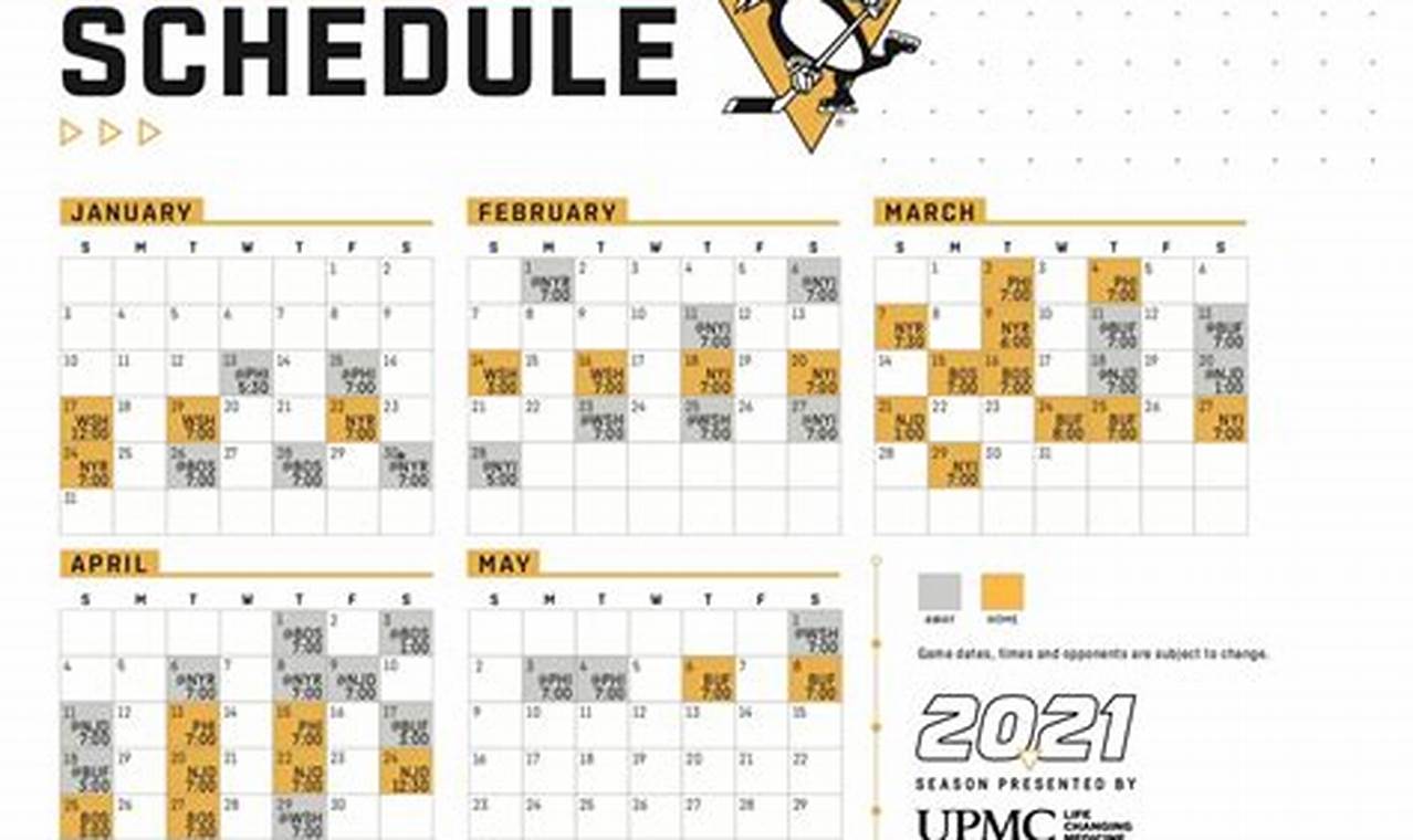 Pittsburgh Penguins 2024 Promotional Schedule