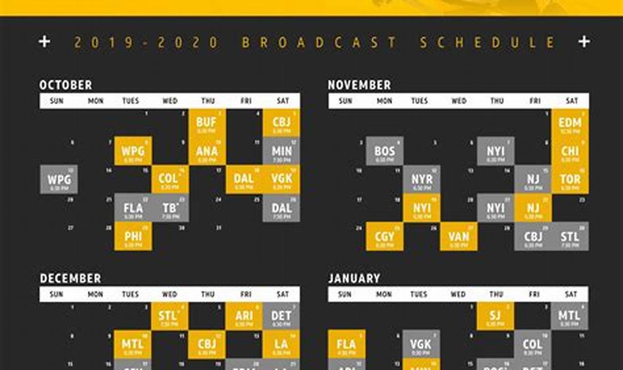 Pittsburgh Penguins Giveaway Schedule