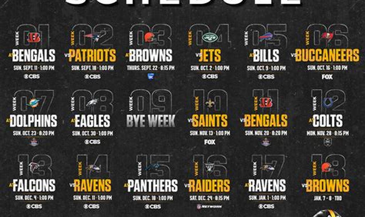 Pittsburgh Steelers Home Schedule 2024