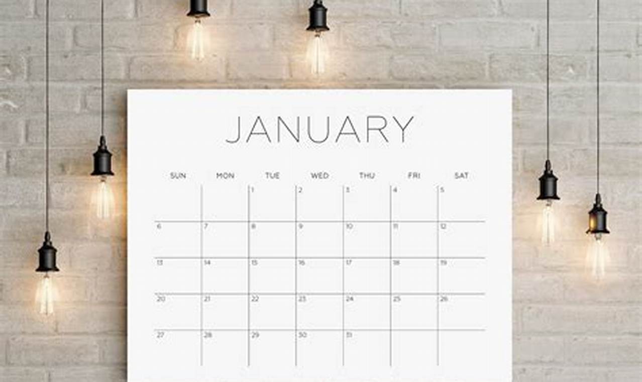 Plain Wall Calendar