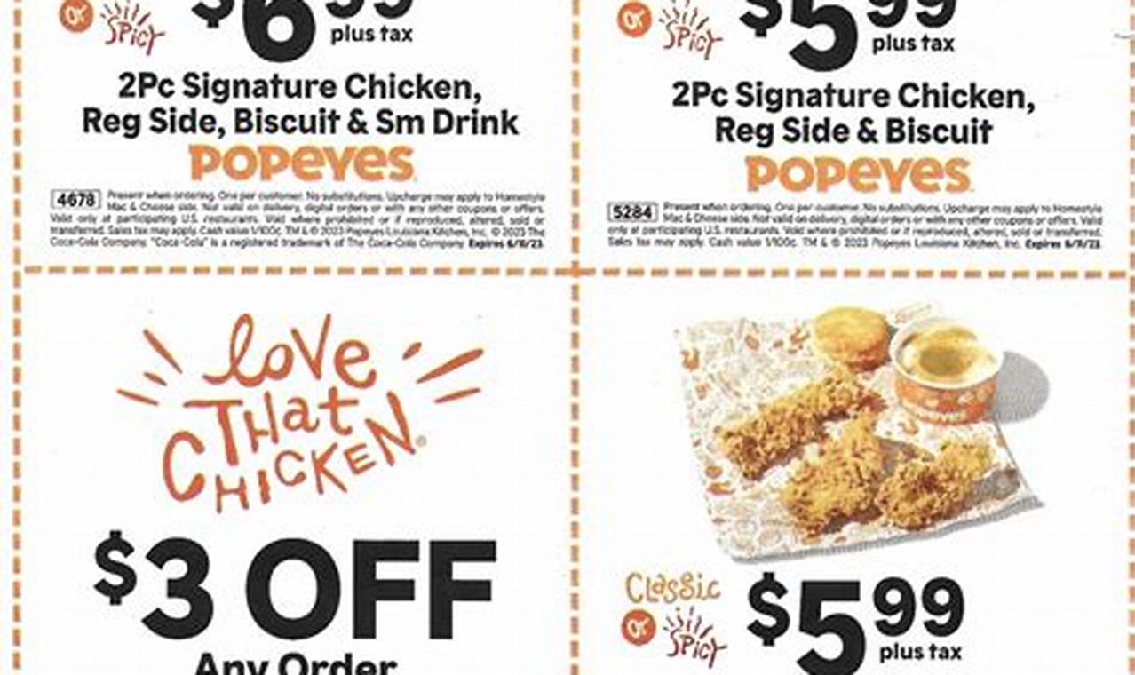 Popeyes Coupon Codes 2024