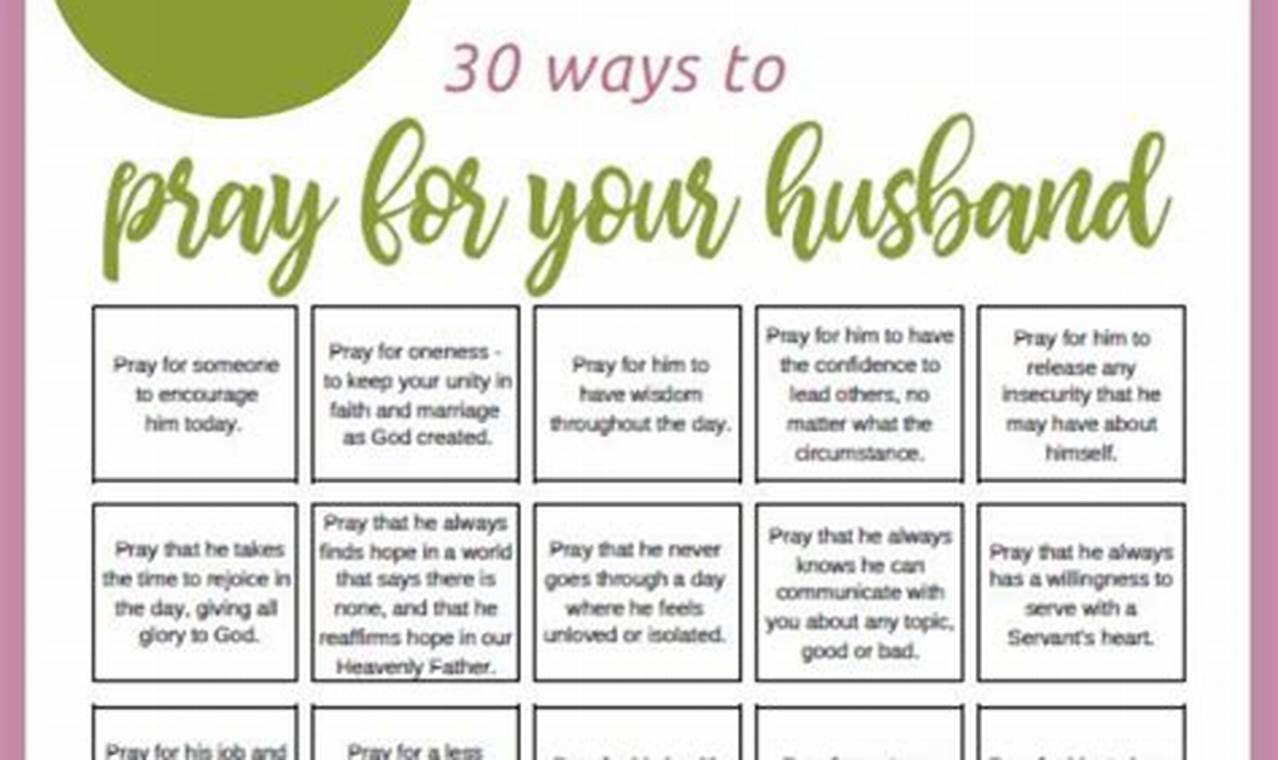 Praying For Your Husband Calendar