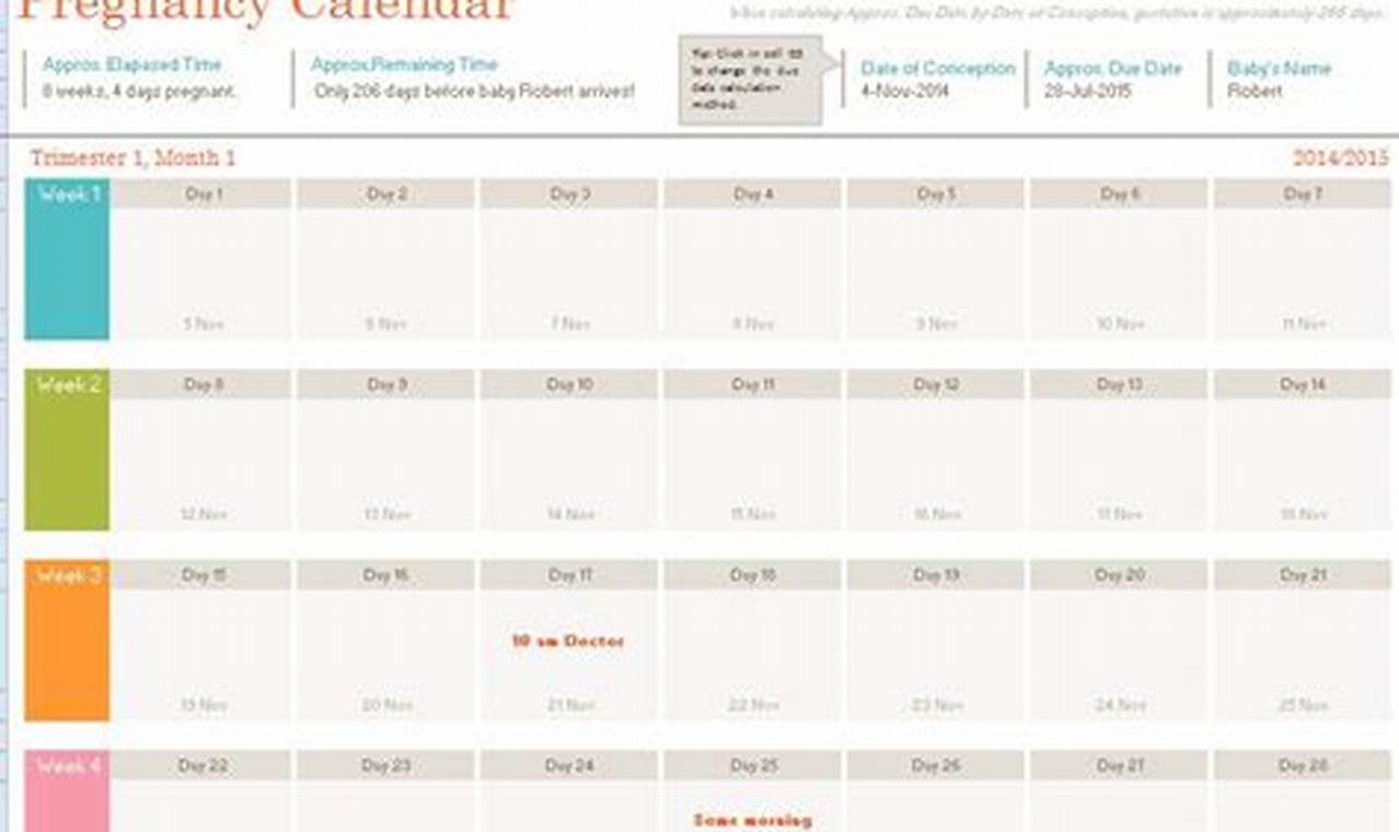 Unlock Your Pregnancy Journey with Our Revolutionary Calendar Template