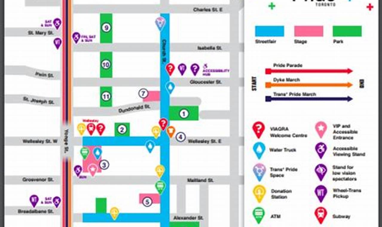 Pride Parade 2024 Toronto Map