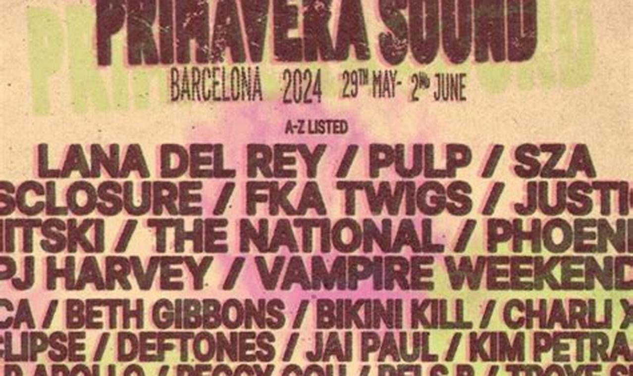 Primavera Sound Lineup 2024