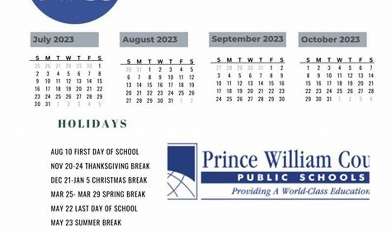 Prince William Public School Calendar 2024-23