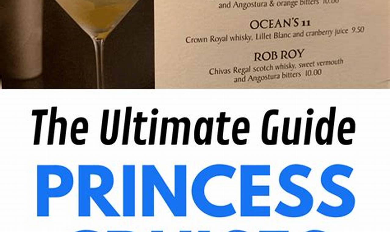 Princess Cruises Drinks Menu 2024