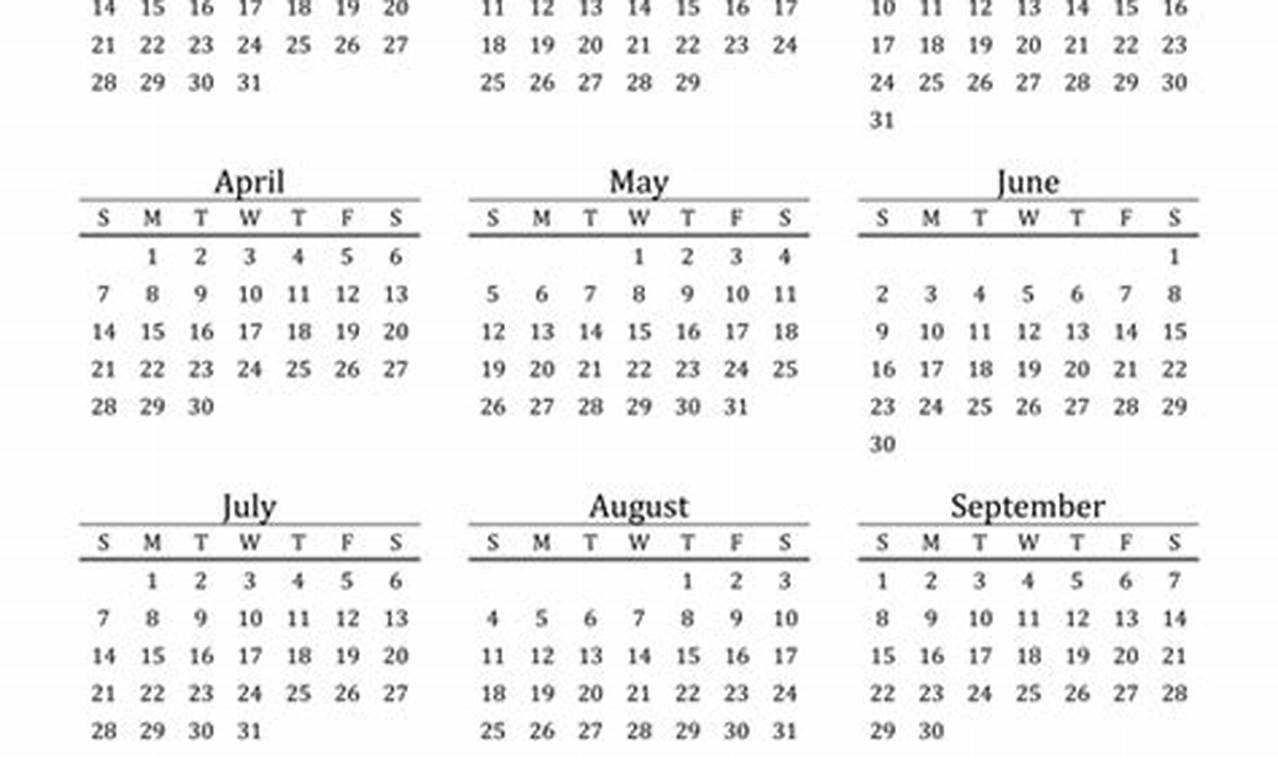 Printable 2024 Calendar Year 12 Months