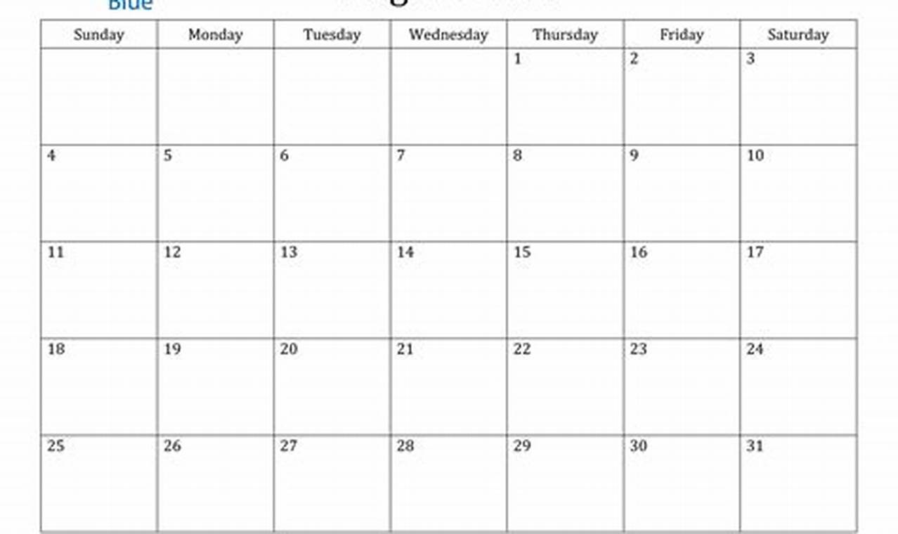 Printable Calendar August 2024 Excel