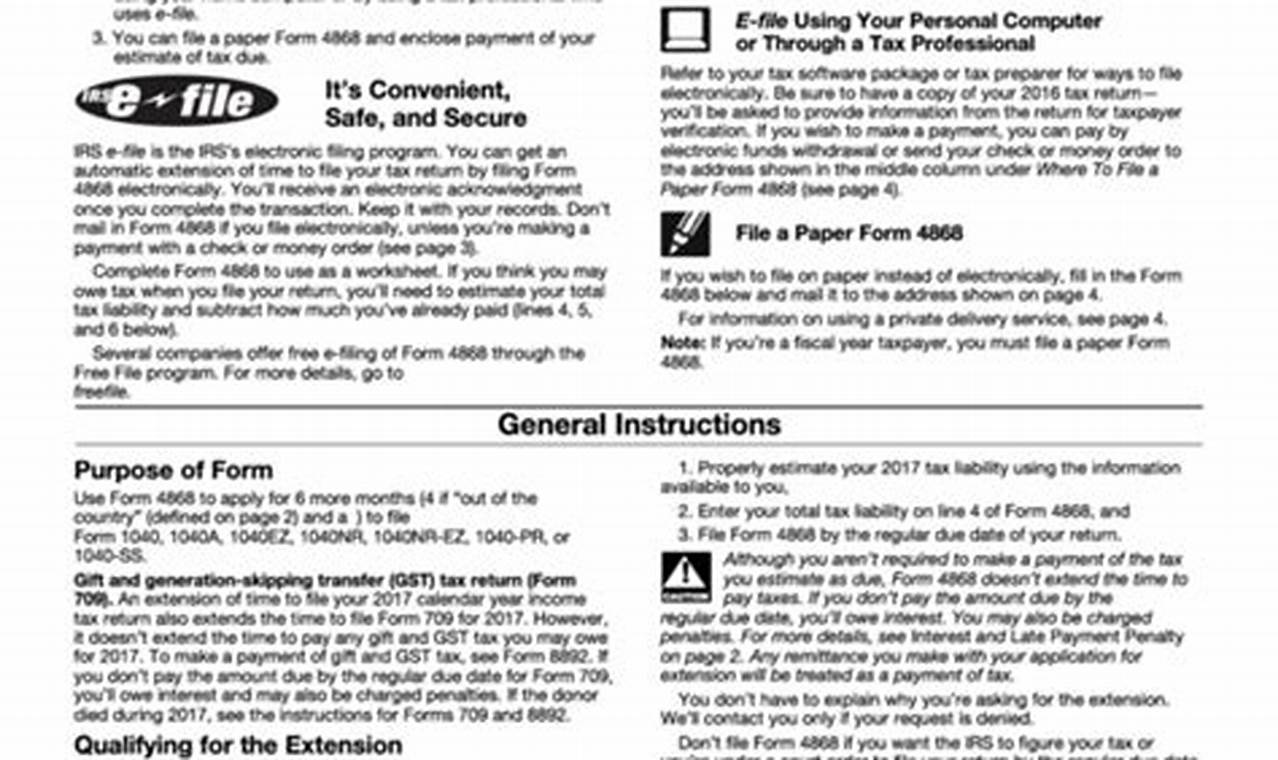 Printable Form 4868 For 2024 Printable