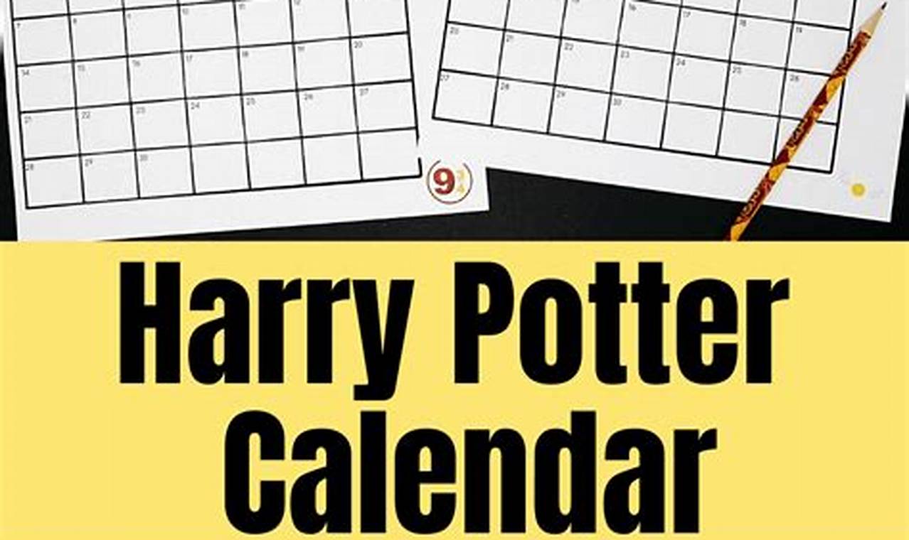 Printable Harry Potter Calendar
