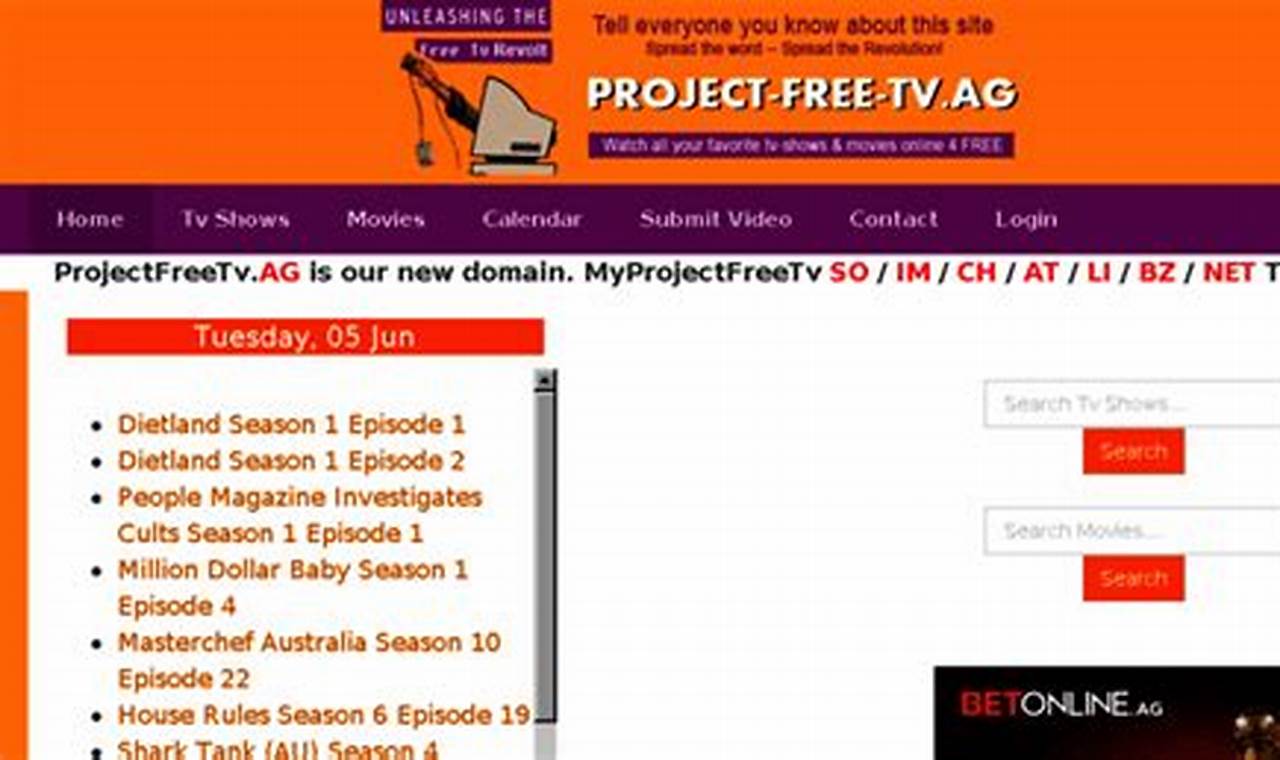Project Free Tv Calendar Ag
