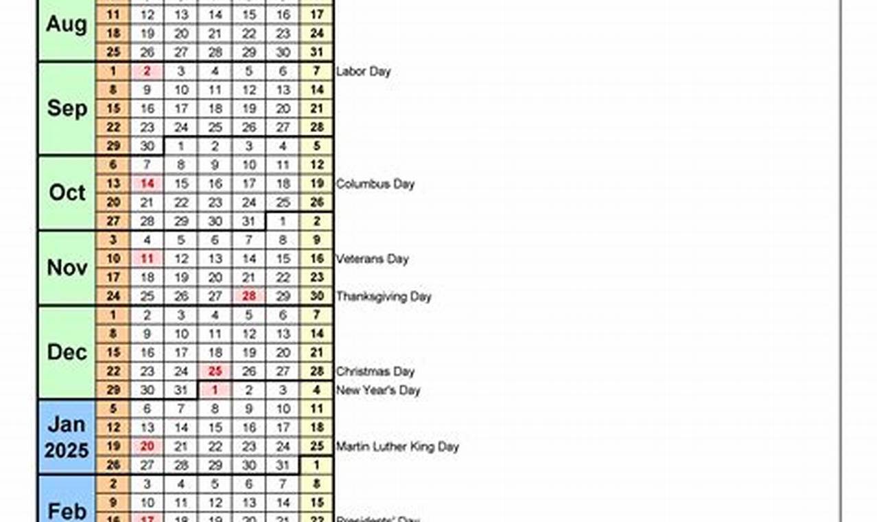 Punahou Calendar 2024 2025