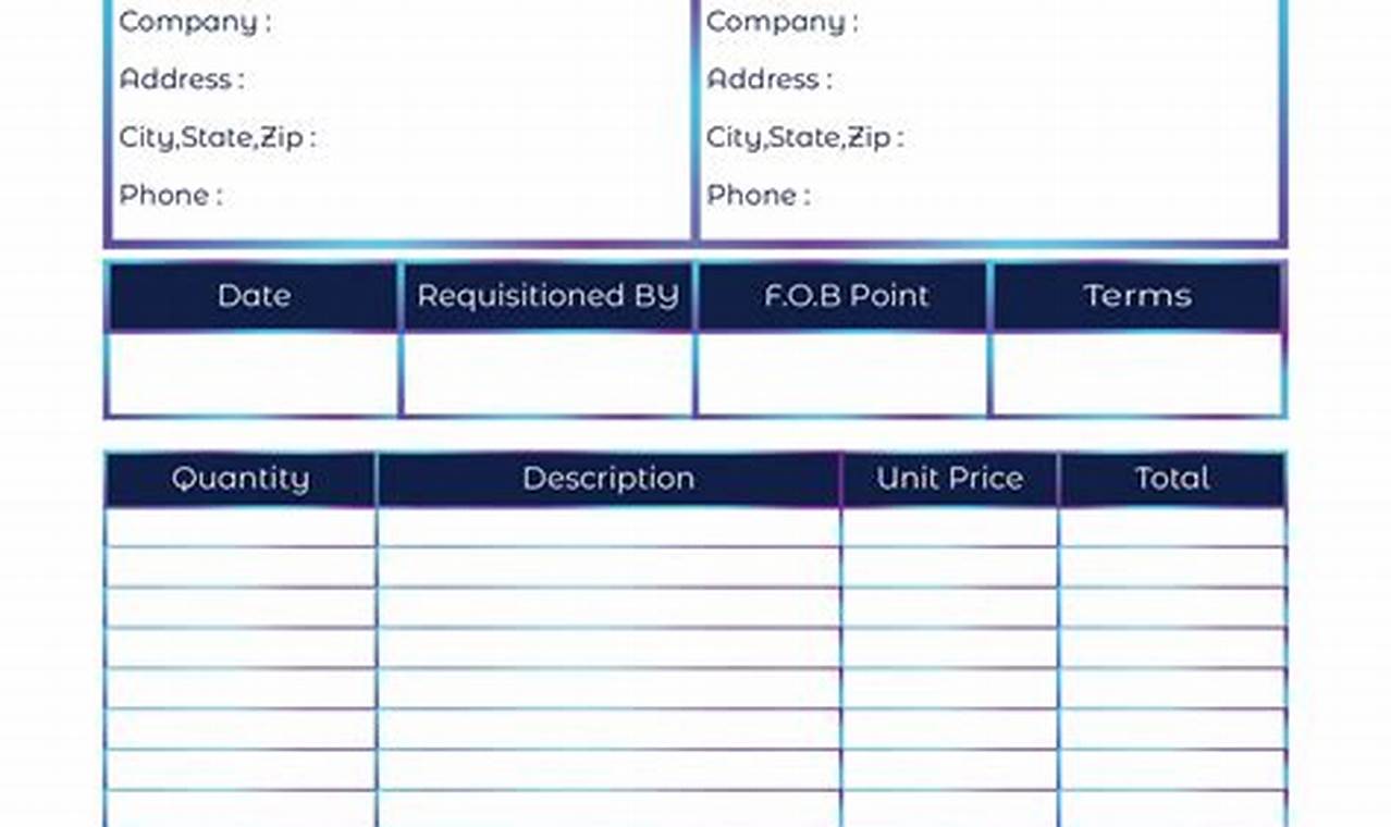 Purchase Order Form Templates: A Complete Guide for Streamlined Procurement