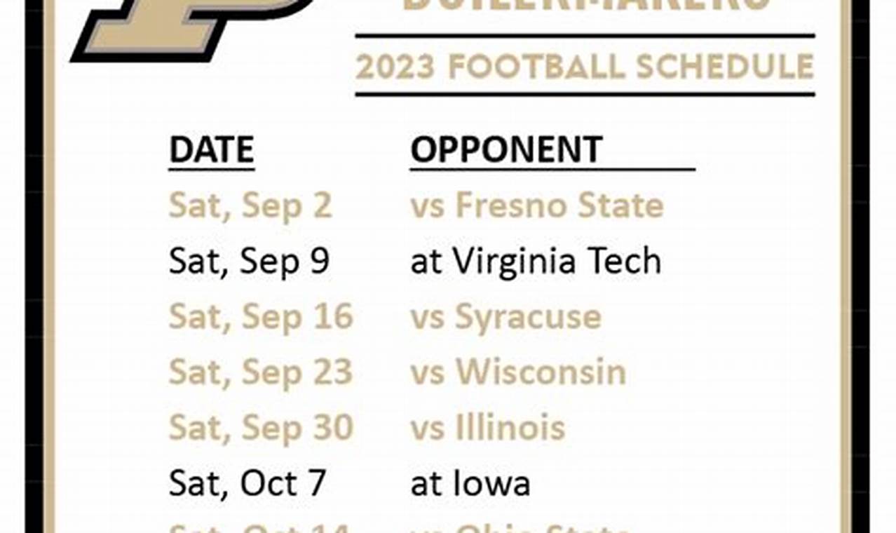 Purdue Football Schedule 2024 Homecoming