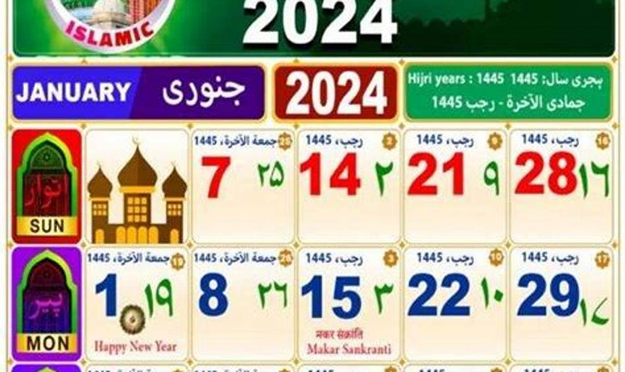 Rajab 2024 Calendar Week