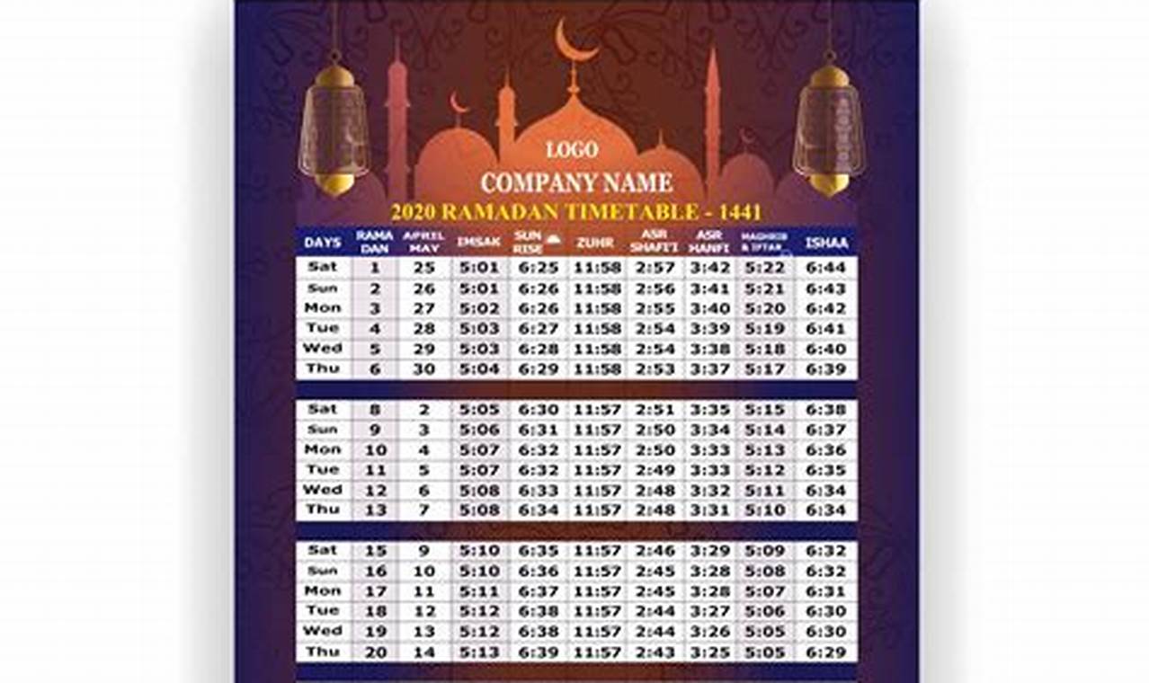 Ramadan Calendar For 2024