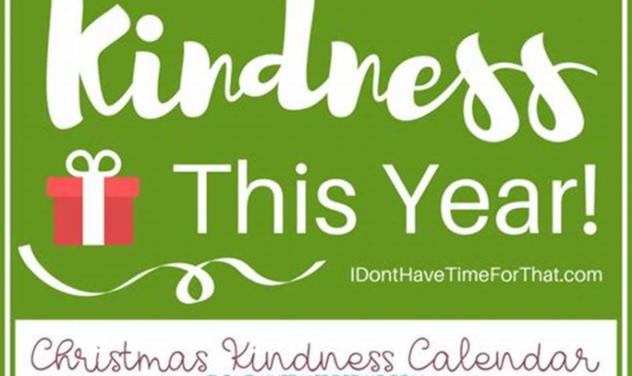 Random Acts Of Kindness Christmas Calendar