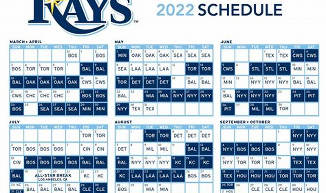 Rays Home Schedule 2024
