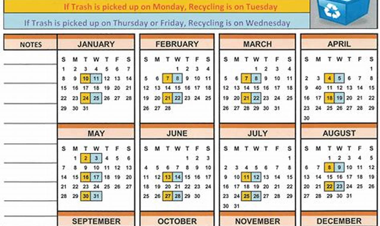 Recycling Schedule 2024 Chattanooga Tn