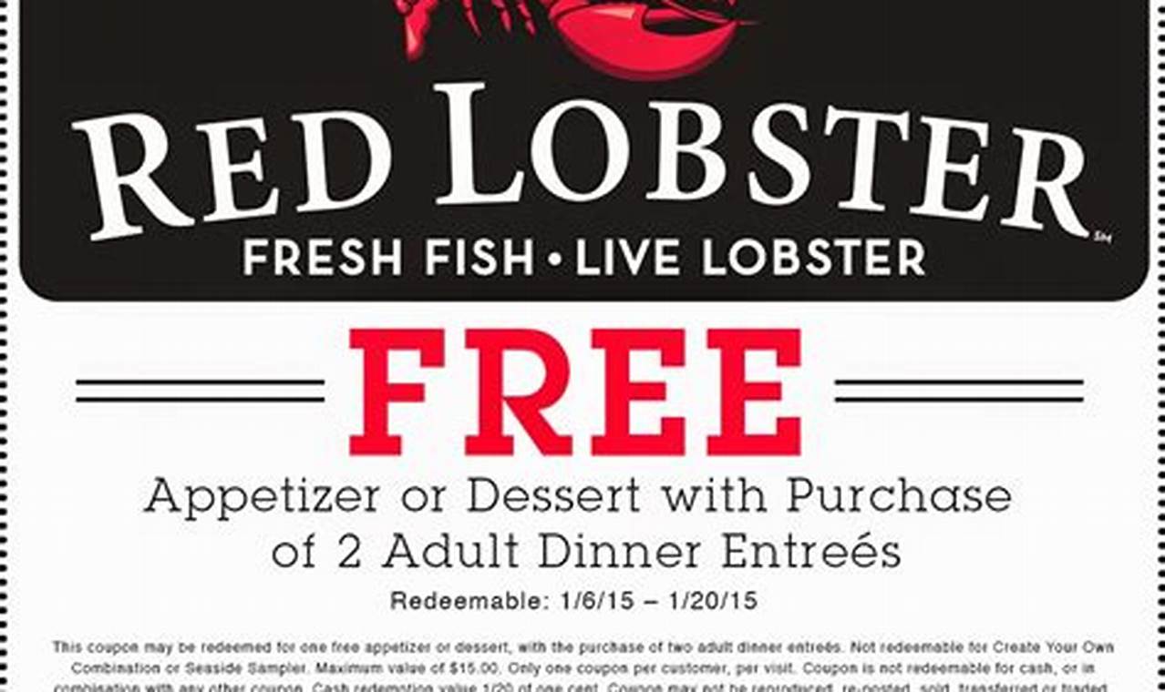 Red Lobster Coupons Printable 2024 Printable