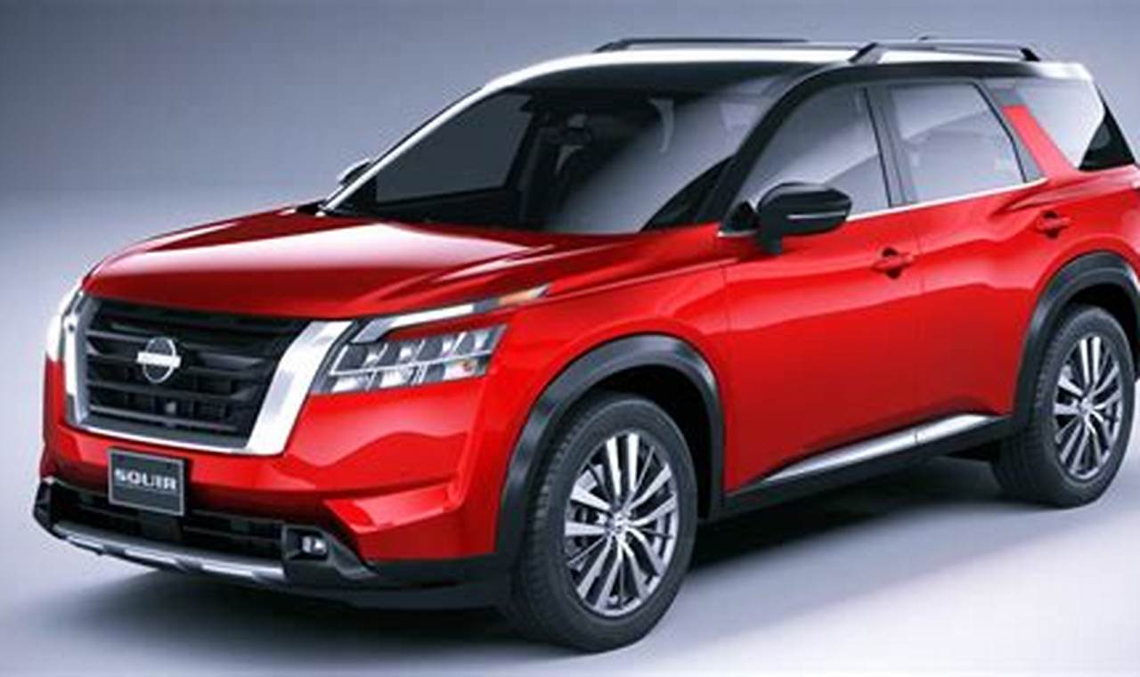 Red Nissan Pathfinder 2024